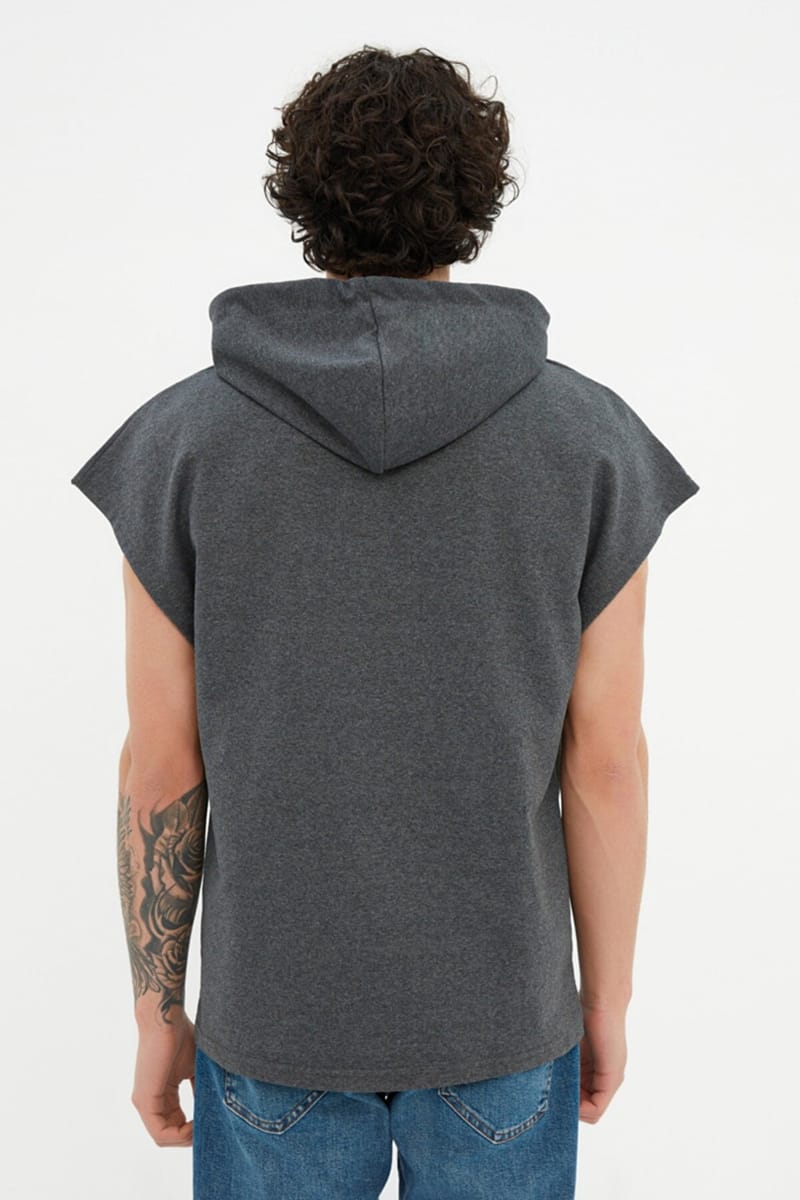 Essential Sleeveless Hoodie Essential Short Sleeve Hoodie Sweatshirt - Hoodies 34