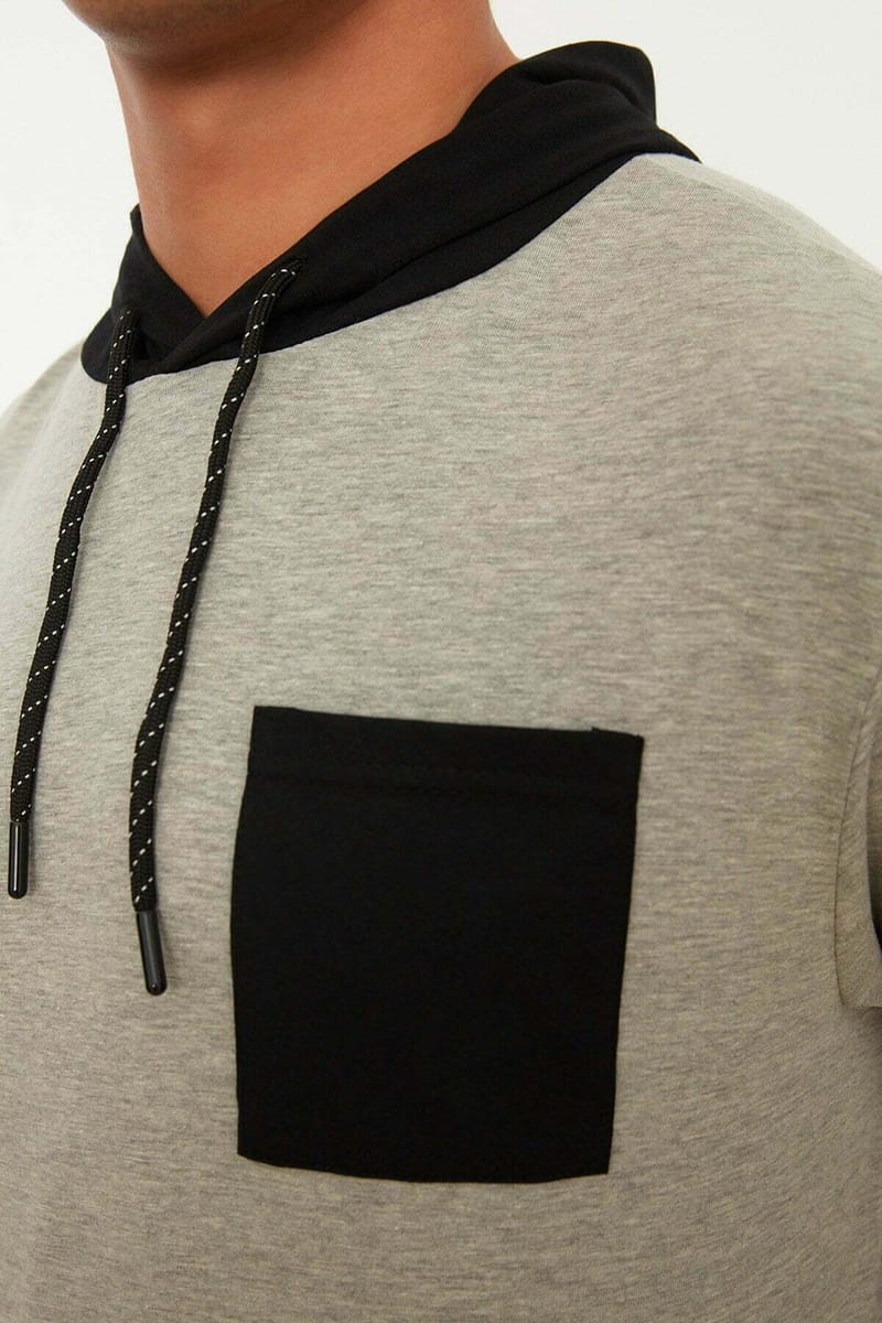 Contrast Pocket Hooded T-Shirt Contrast Pocket Hooded T-Shirt - Short Sleeve T-Shirt 43