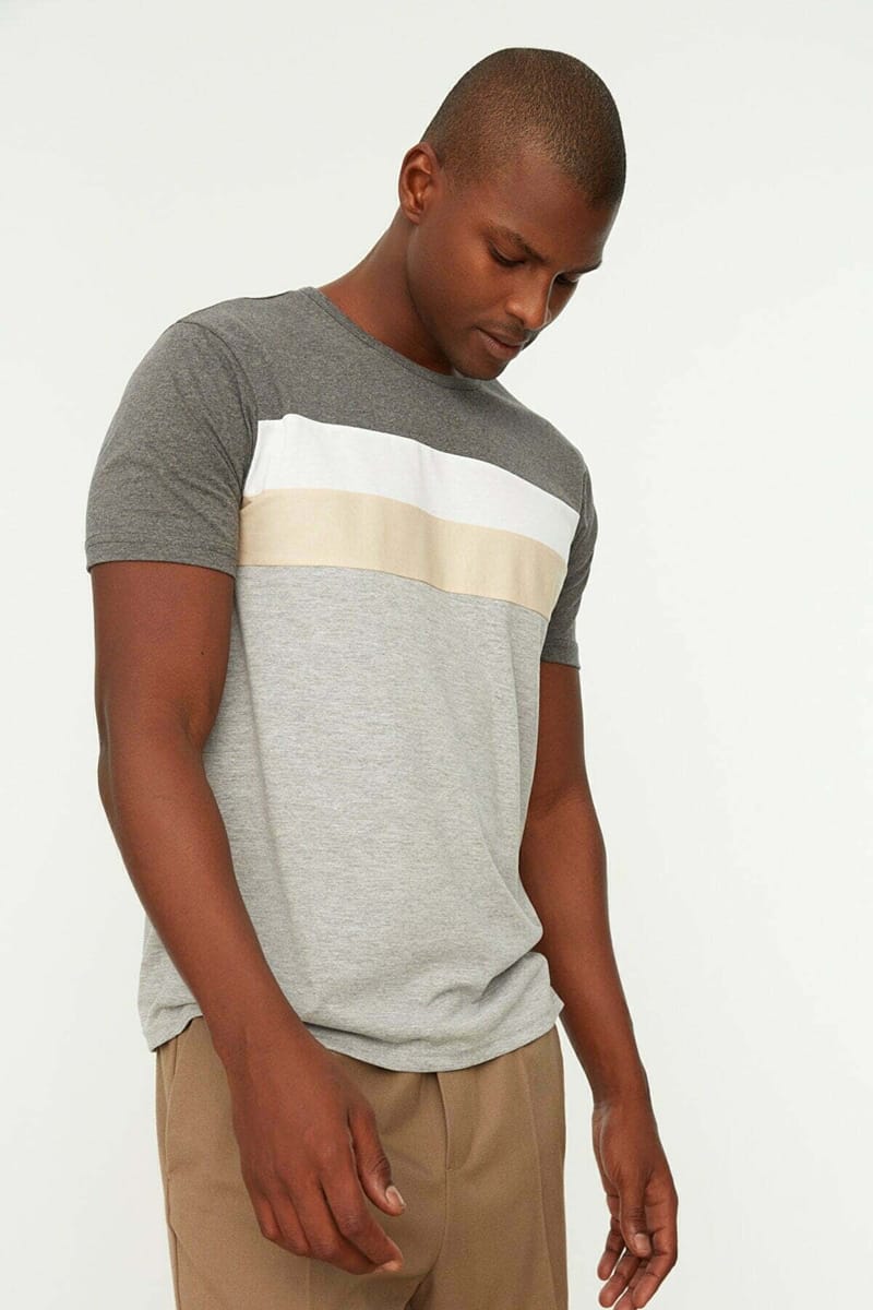 Trendyol - Men's Short Sleeve T-Shirt 44