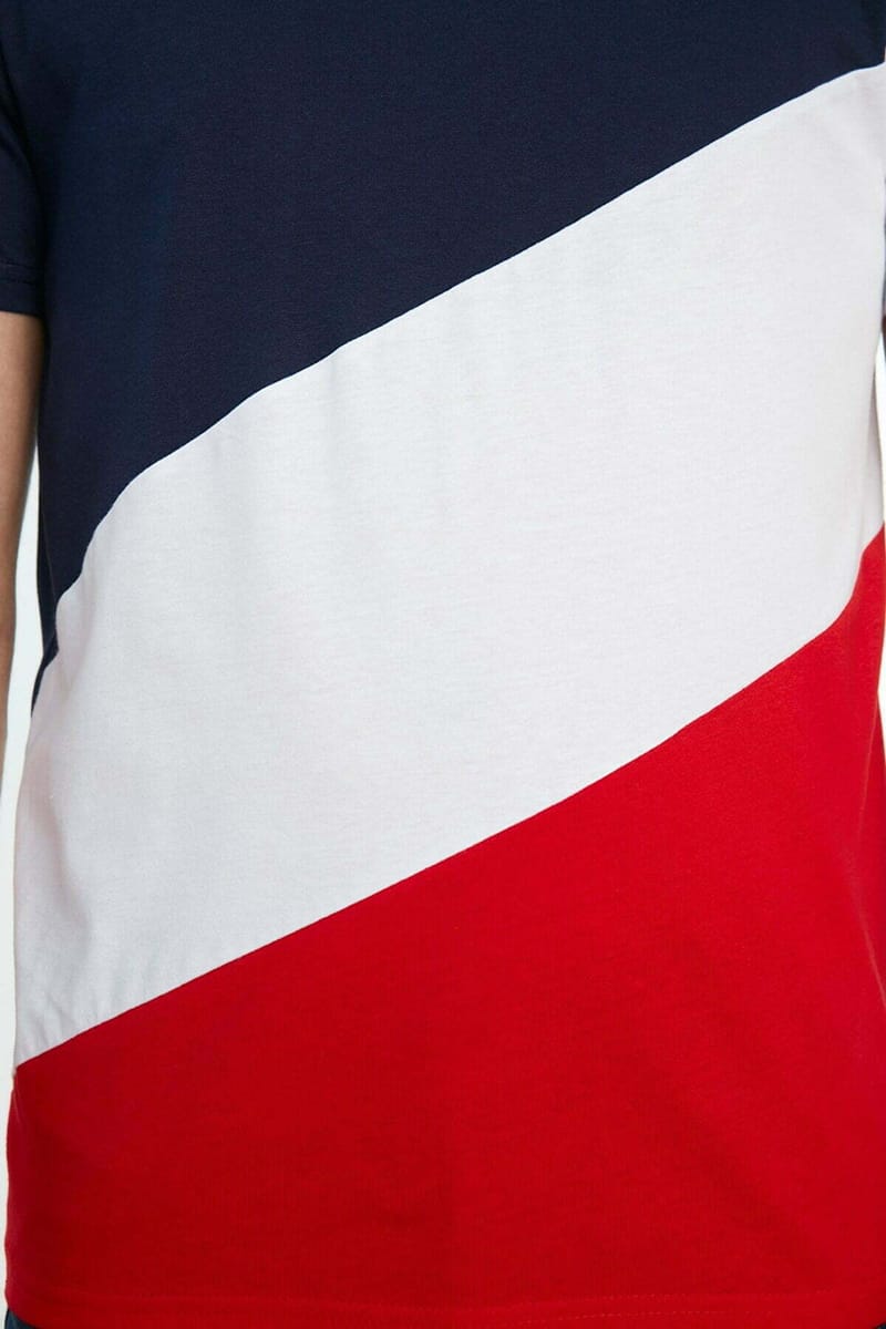 Multi Color Diagonal Block Crew Neck Men's T-Shirt Multi Color Diagonal Block Crew Neck Men's T-Shirt - Short Sleeve T-Shirt 22
