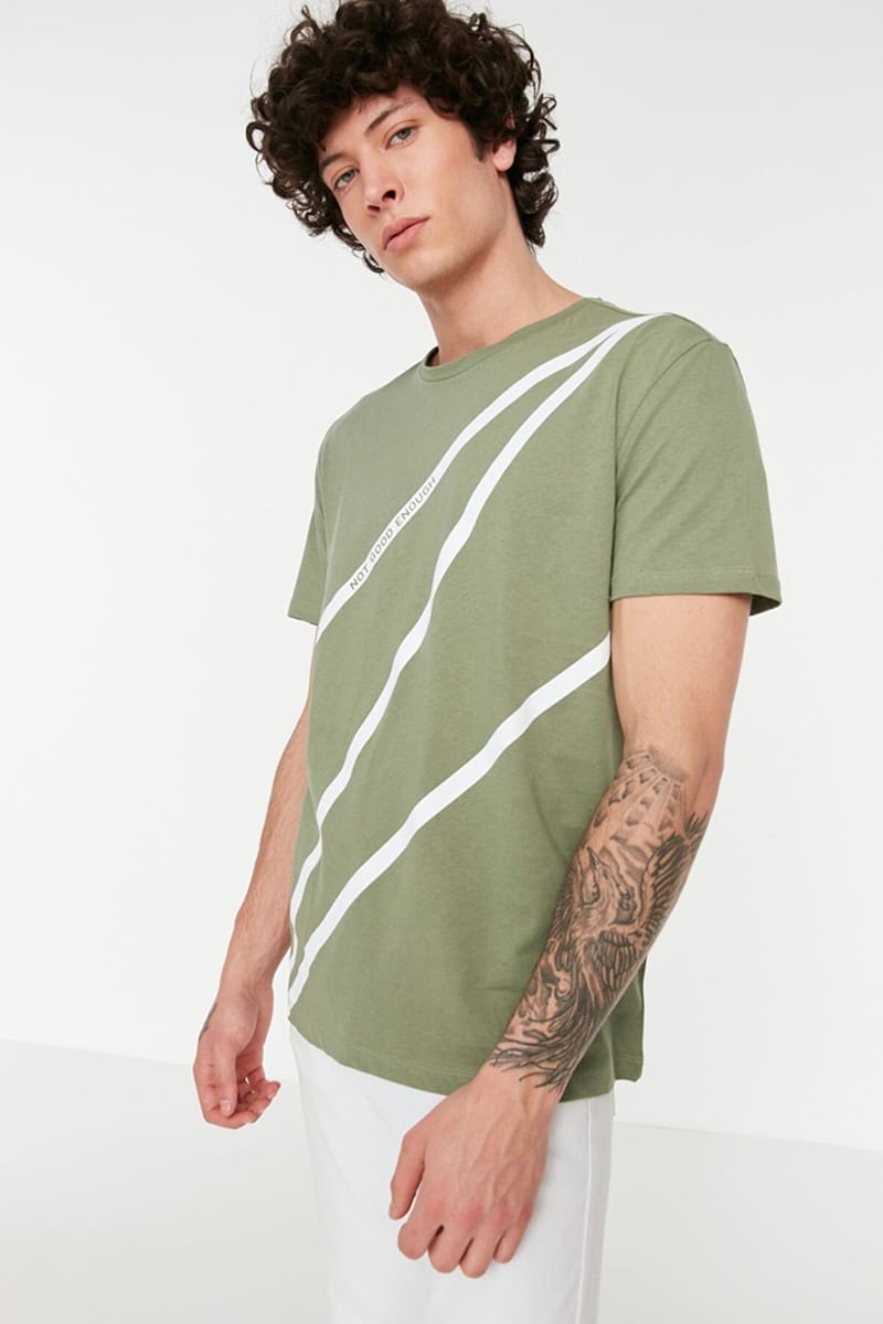 Green Not Good Enough Slogan Crew Neck Men's T-Shirt - Short Sleeve T-Shirt 23