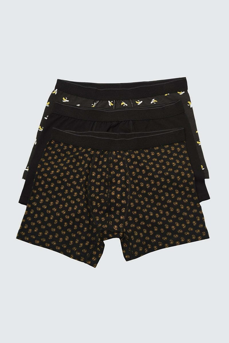 3 Pack Assorted Dark Multicoloured Mens Boxers - Boxers 15