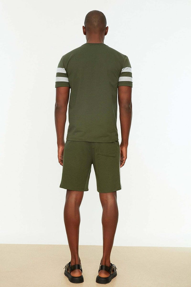 Stripe Detail T-Shirt + Shorts Set