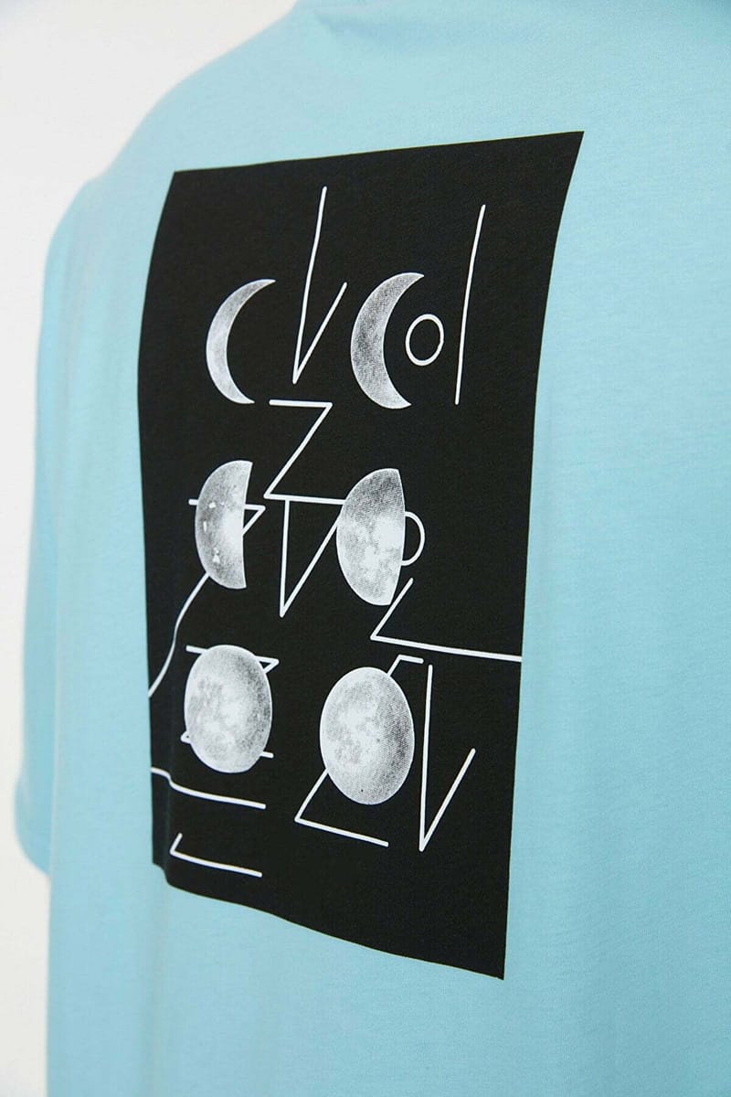 Back Print Essential Oversize Crew Neck Men's T-Shirt - Short Sleeve T-Shirt 56