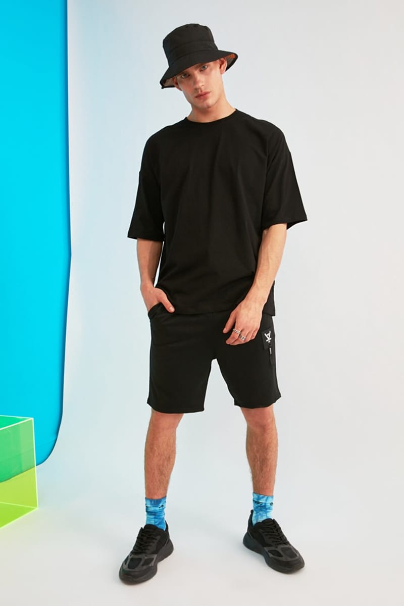 Back Print Essential Oversize Crew Neck Men's T-Shirt - Short Sleeve T-Shirt 76