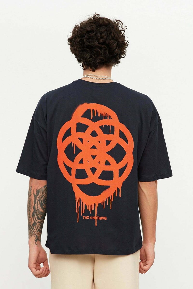 Printed Oversize Crew Neck Men's T-Shirt Printed Oversize Crew Neck Men's T-Shirt - Short Sleeve T-Shirt 25