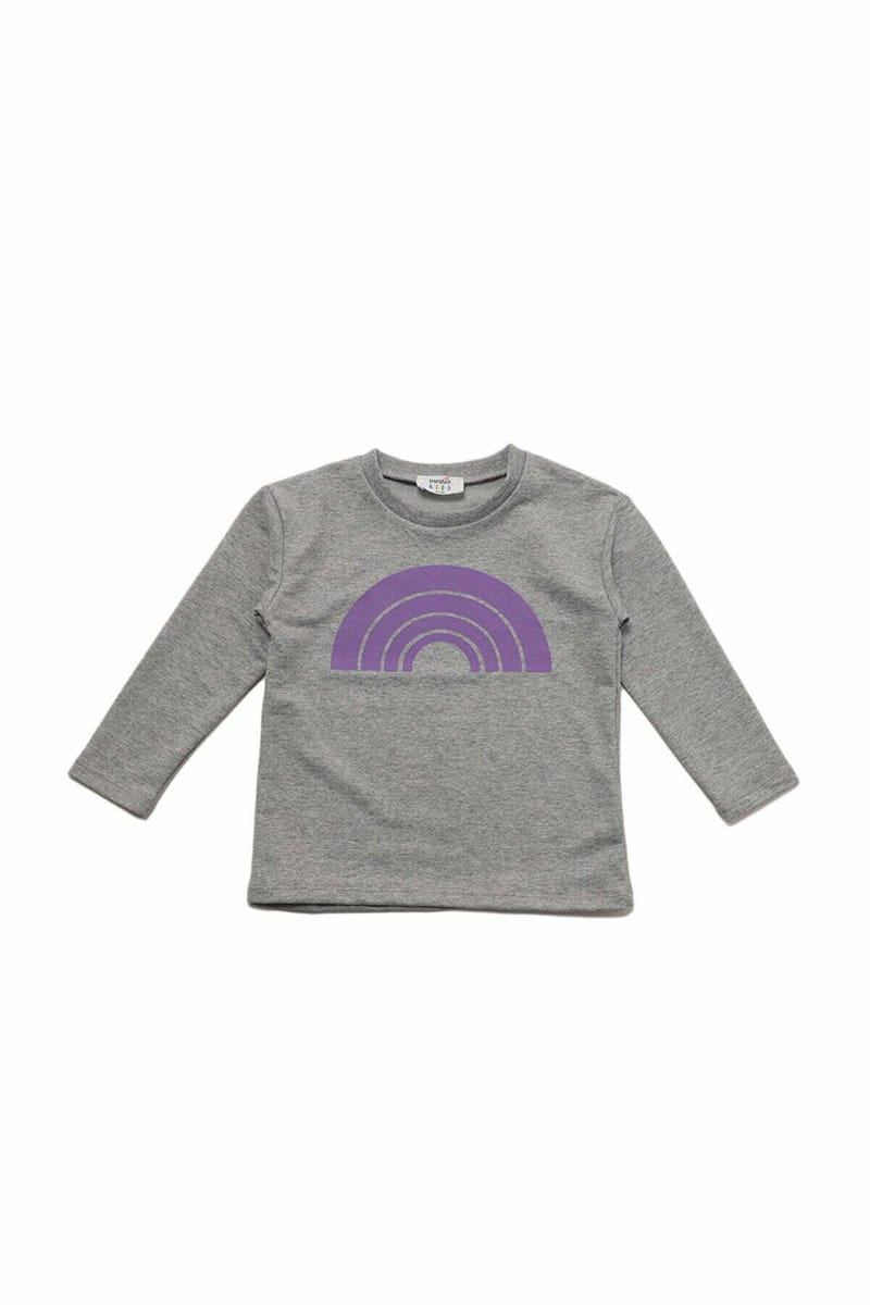 Gray Printed Boy Knitted Slim Sweatshirt Grey Printed Boy Knitted Slim Sweatshirt - Sweatshirts 75