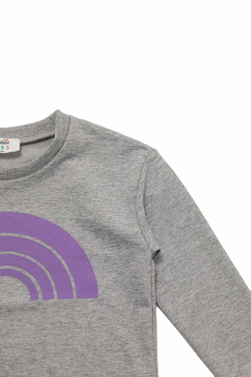 Gray Printed Boy Knitted Slim Sweatshirt Grey Printed Boy Knitted Slim Sweatshirt - Sweatshirts 76