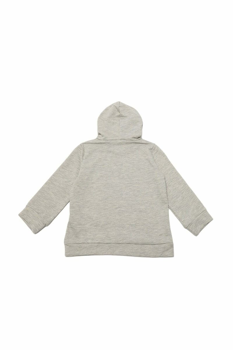 Grey Printed Hoodie Boy Knitted Slim Sweatshirt - Sweatshirts 69