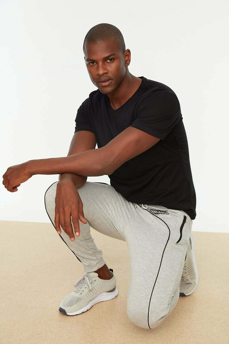 Grey Regular Fit Men's Sweatpants - Sweatpants 32