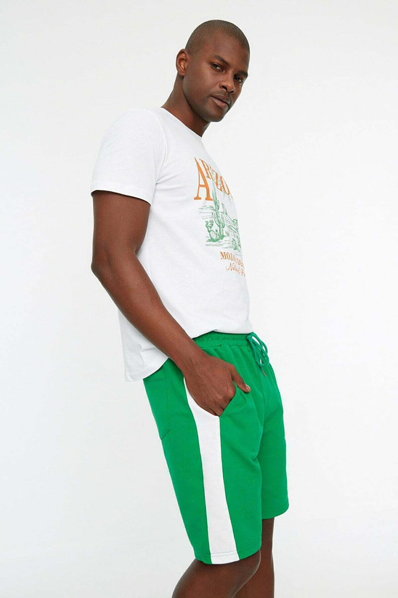Side Stripe Drawstring Men's Shorts - Casual Shorts 56