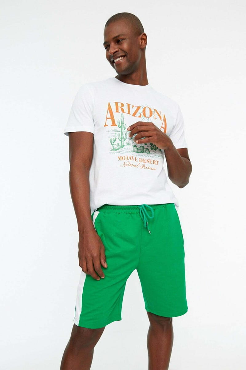 Side Stripe Drawstring Men's Shorts - Casual Shorts 57