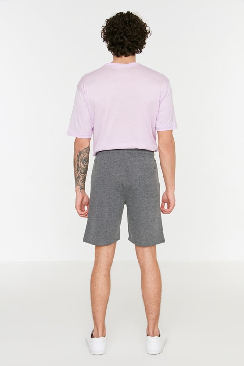 Drawstring Shorts Grey Trendyol - Men's Sweat Shorts 54