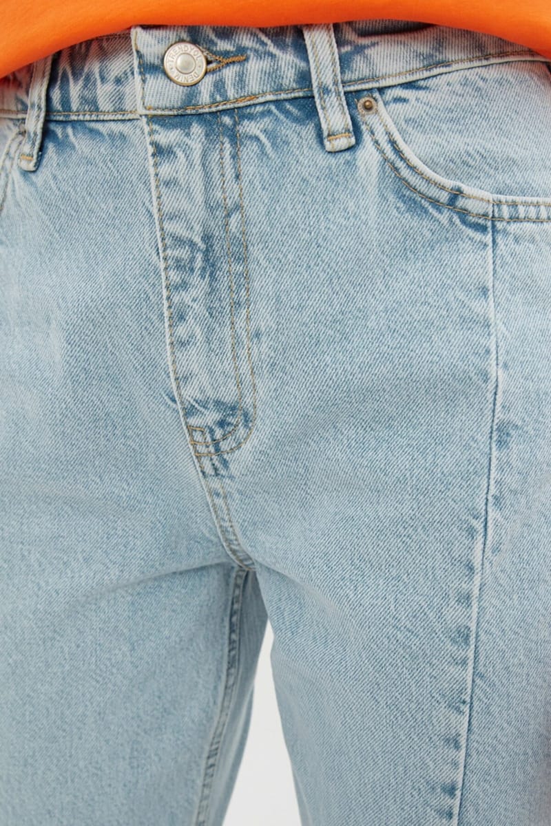 Light Slit Stitch Detail High Waist Bootcut Jeans - Straight Jeans 23