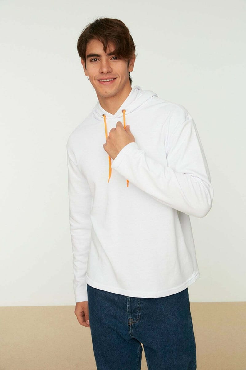 White Essential Men's Hoodie White Essential Men's Hoodie - Hoodies 25