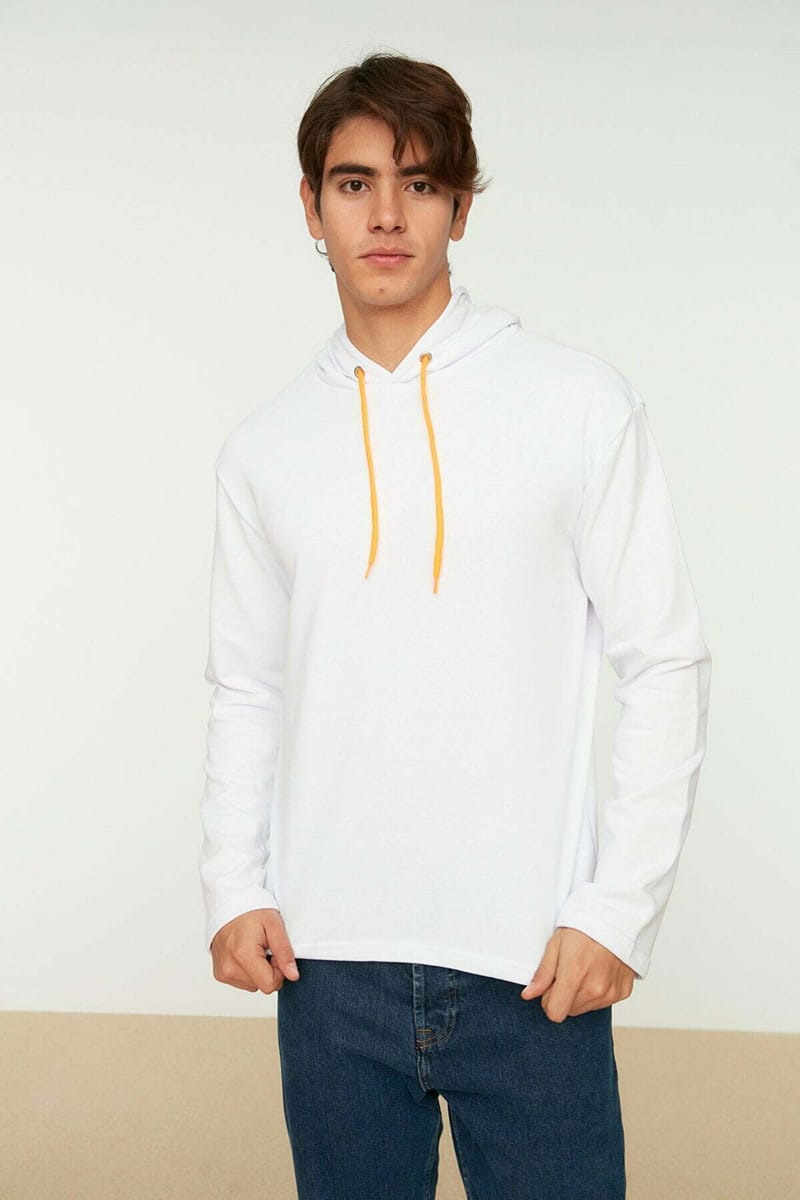 White Essential Men's Hoodie White Essential Men's Hoodie - Hoodies 24