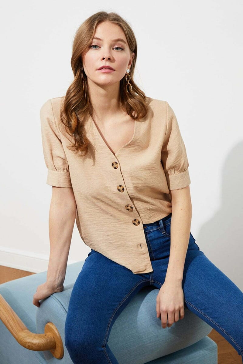 1_org_zoom Button Down Top - Short Sleeve Tops 32