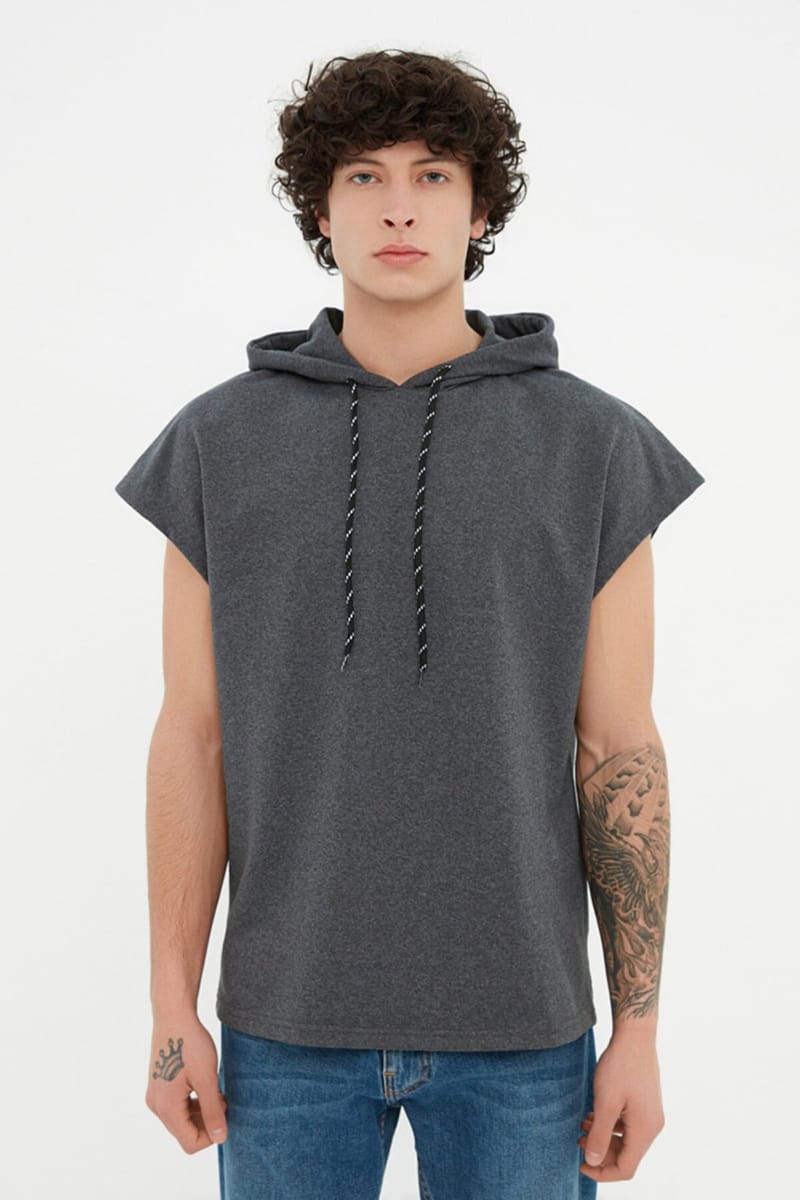 Essential Short Sleeve Hoodie Sweatshirt - Hoodies 11