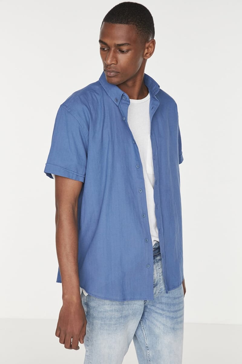 Button Down Regular Fit Shirt - Short Sleeves Shirts 42