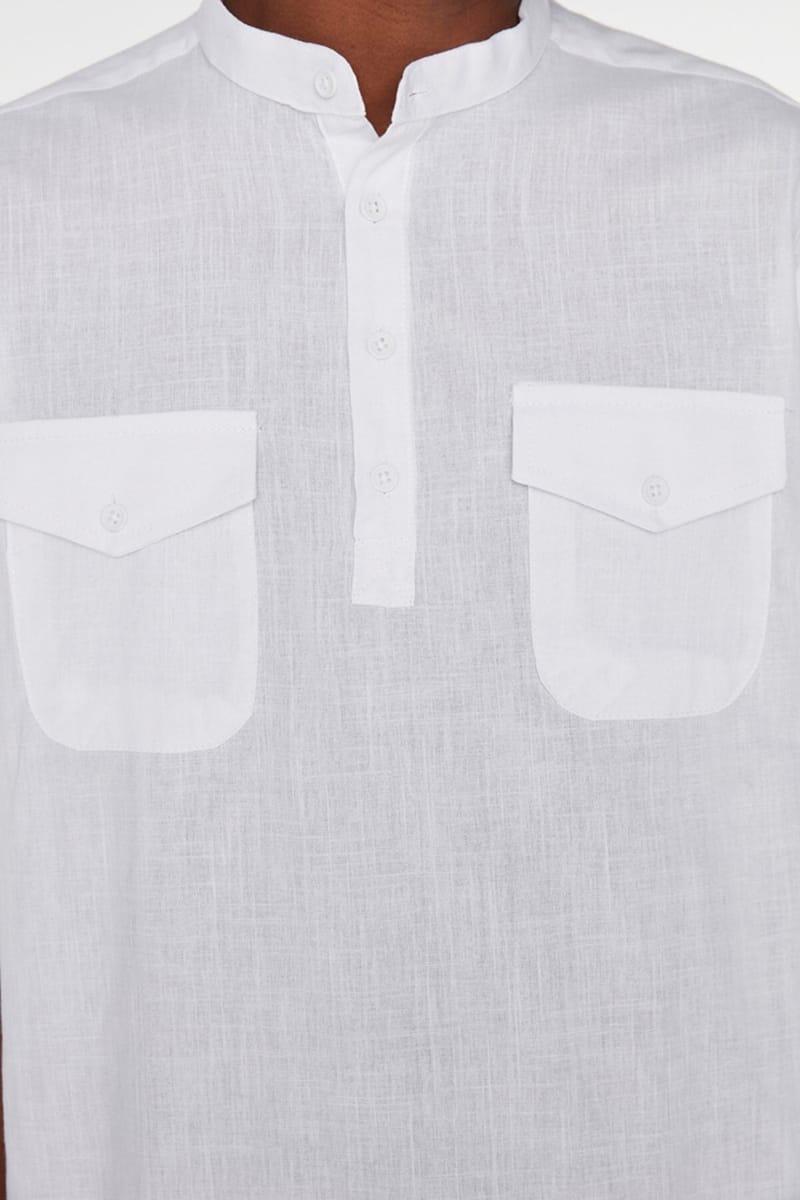 3_org_zoom Grandad Collar Regular Fit Shirt - Short Sleeves Shirts 21