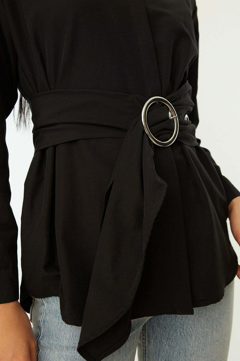 5_org_zoom Belt Buckle Detailed Shirt - Shirts & Blouses 43