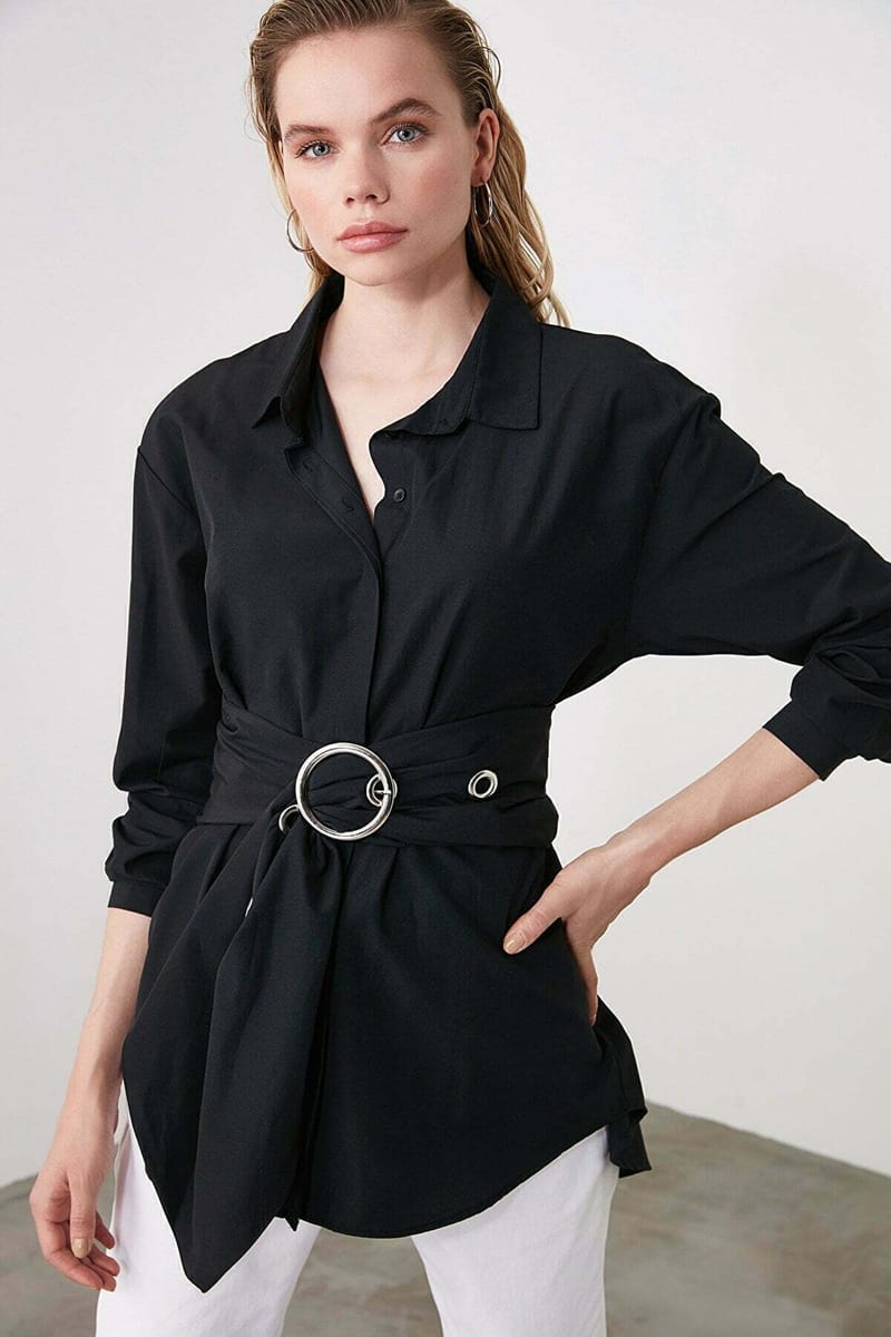 5_org_zoom Belt Buckle Detailed Shirt - Shirts & Blouses 47