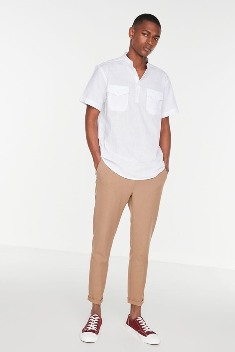 6_org_zoom Grandad Collar Regular Fit Shirt - Short Sleeves Shirts 23