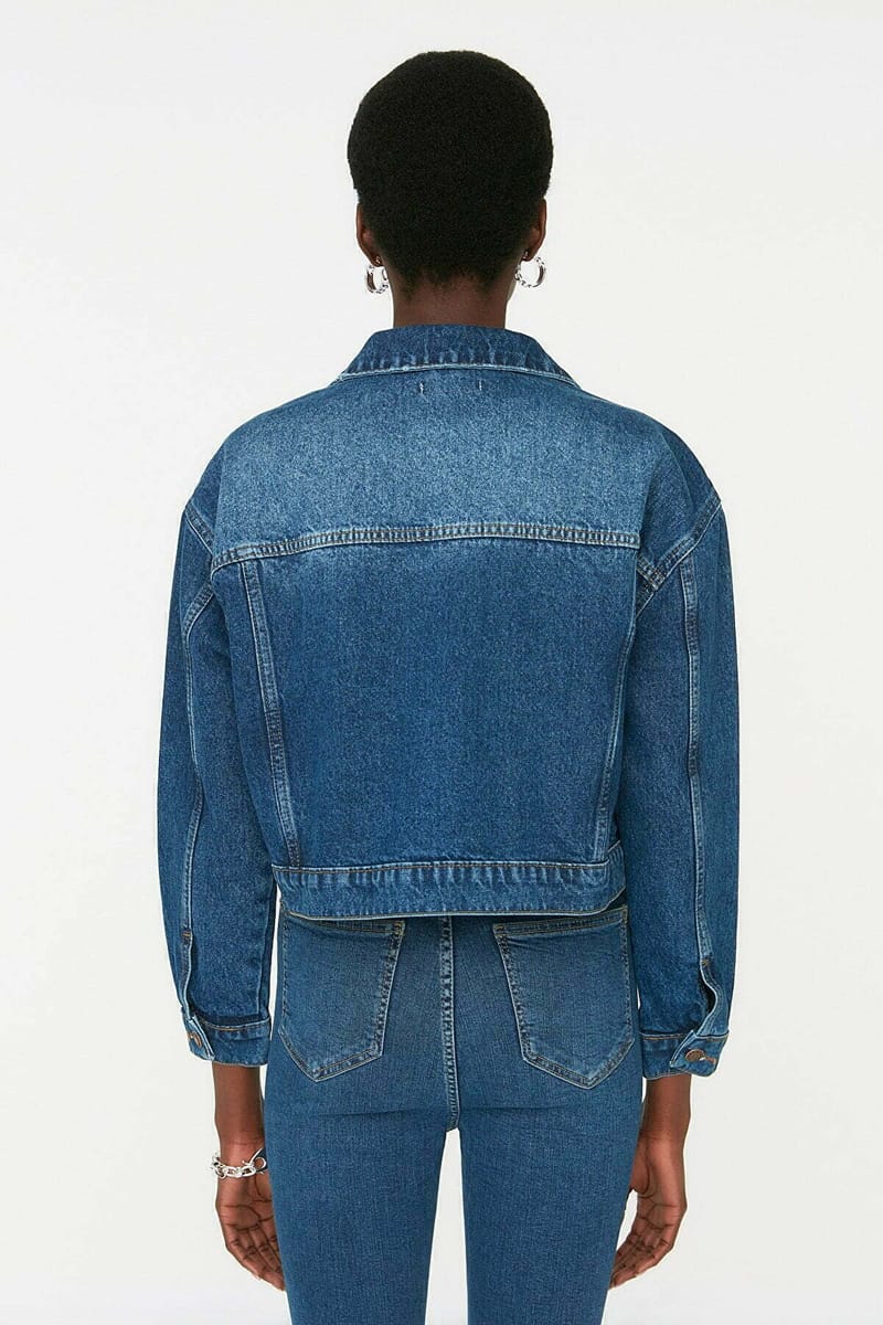 Dark Crop Denim Jacket Dark Crop Denim Jacket - Denim Jackets 4