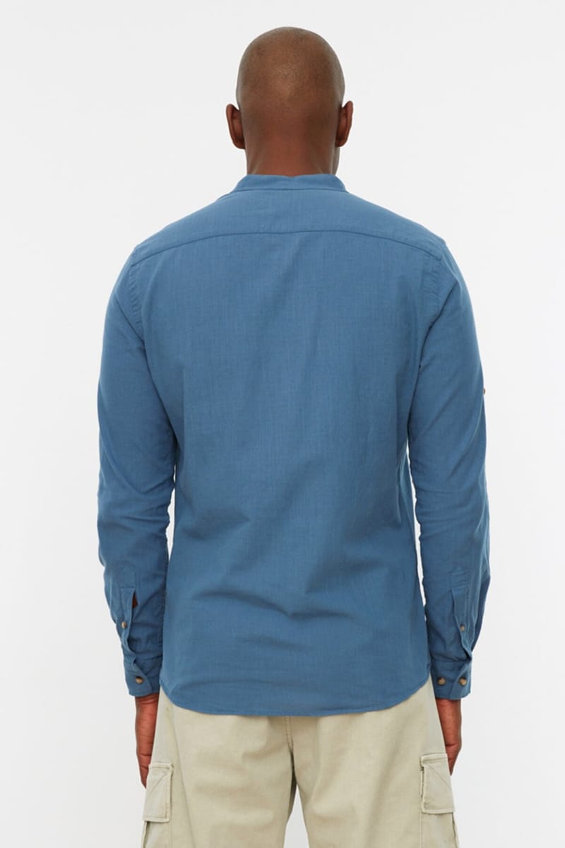 Basic Judge Collar Slim Fit Shirt Trendyol - Men's Long Sleeves Shirts 75