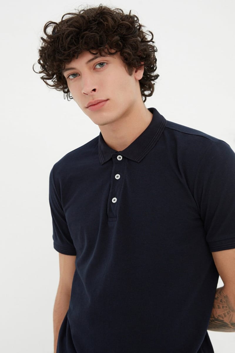 Slim Fit Polo T-Shirt Trendyol - Men's Polo T-Shirts 19