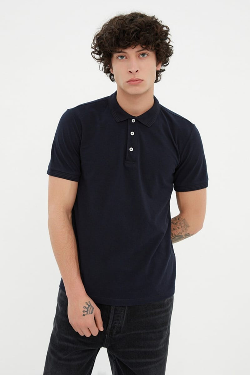 Slim Fit Polo T-Shirt Trendyol - Men's Polo T-Shirts 20