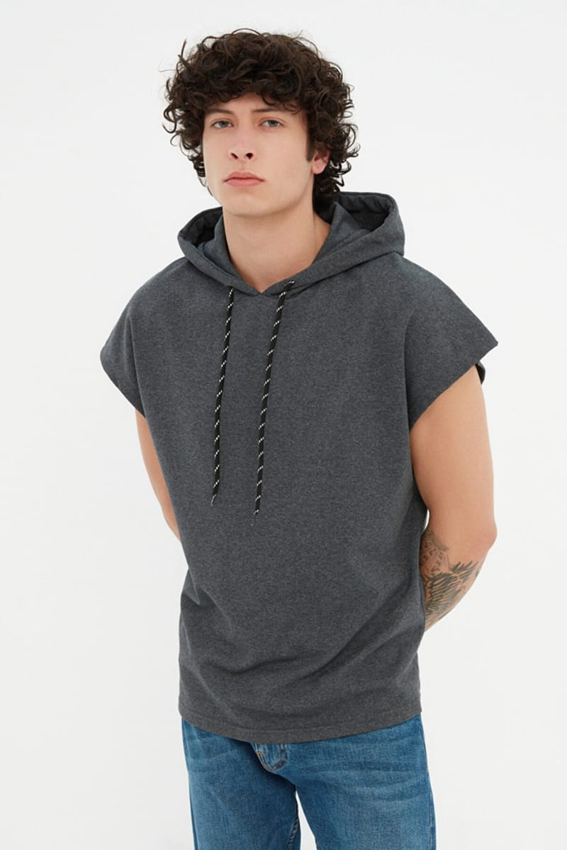 Essential Short Sleeve Hoodie Sweatshirt - Hoodies 12