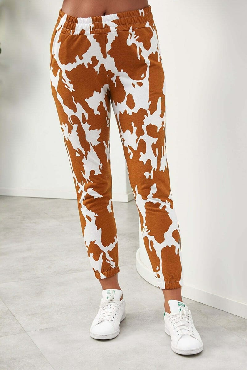 High Waist Printed Sweatpant Trendyol - Women's Sweatpants 28