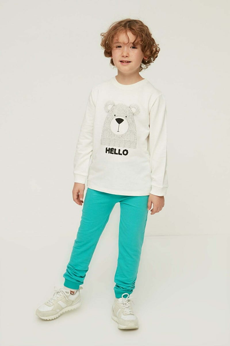 Green Kids Cuffed Boys' Sweatpants - Trousers & Sweatpants 72