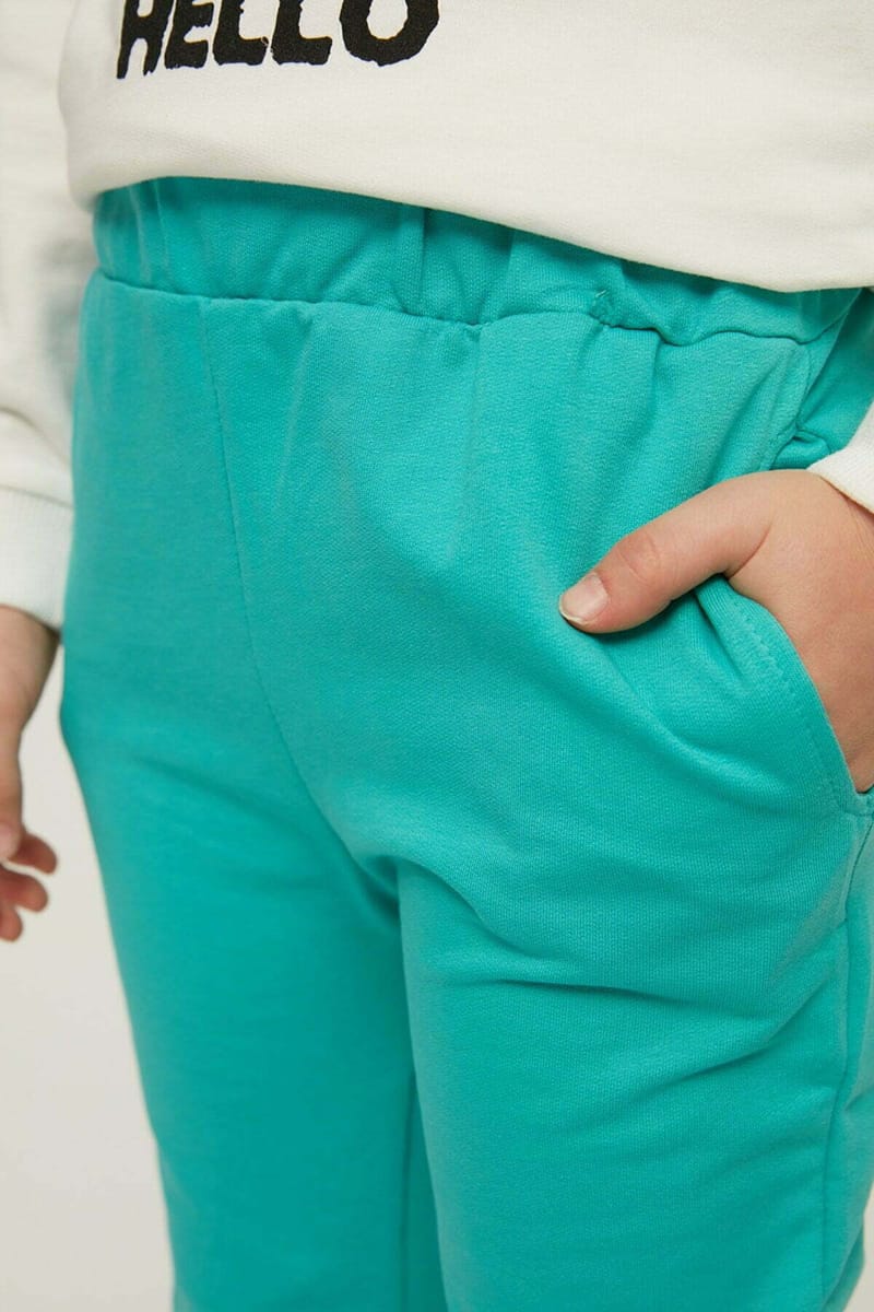 Green Kids Cuffed Boys' Sweatpants - Trousers & Sweatpants 73