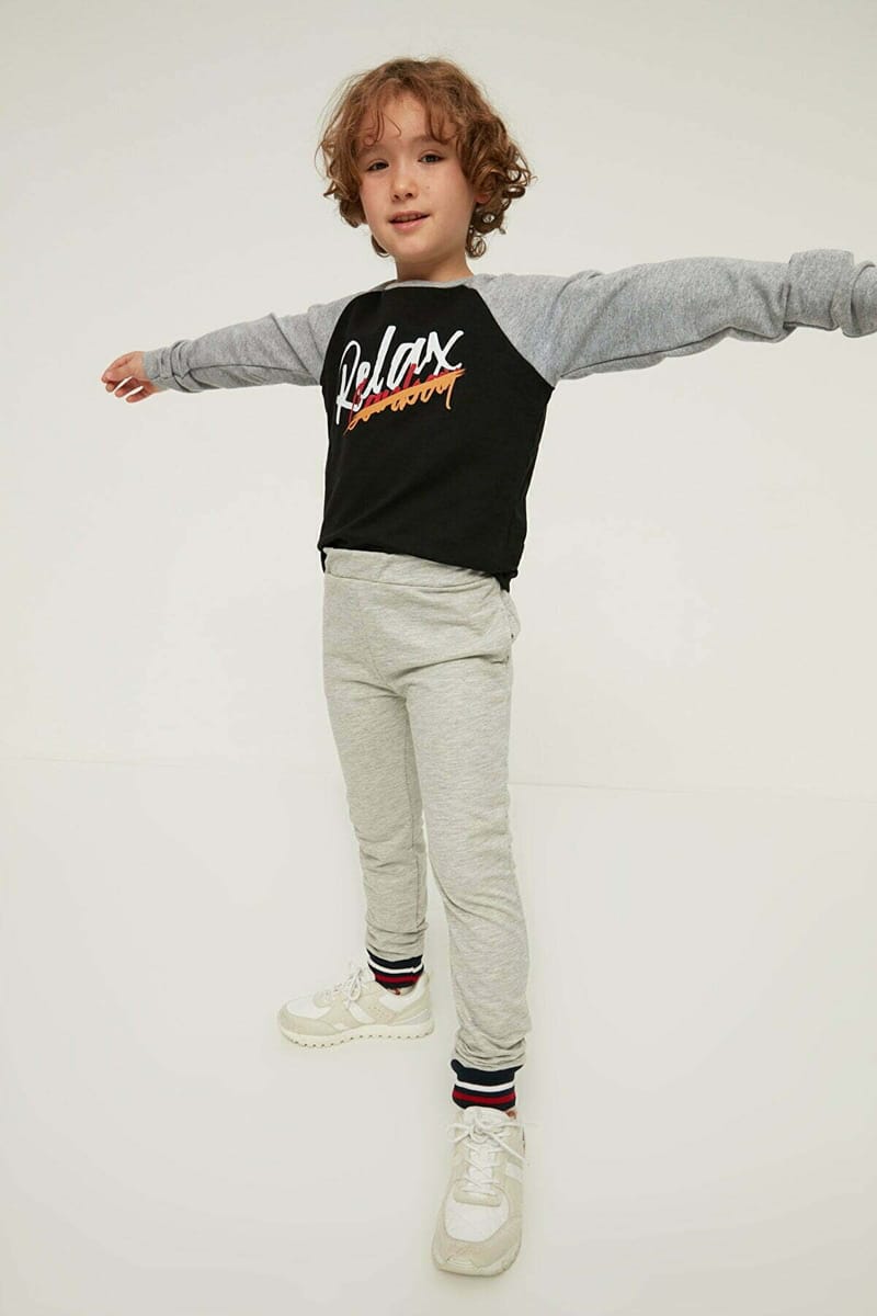 Kids Striped Cuffed Hem Sweatpants - Trousers & Sweatpants 81