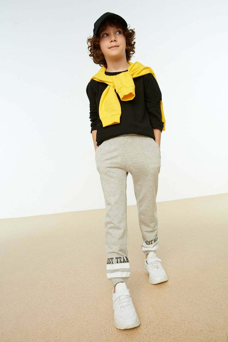 Kids Slogan Cuffed Sweatpants - Trousers & Sweatpants 92