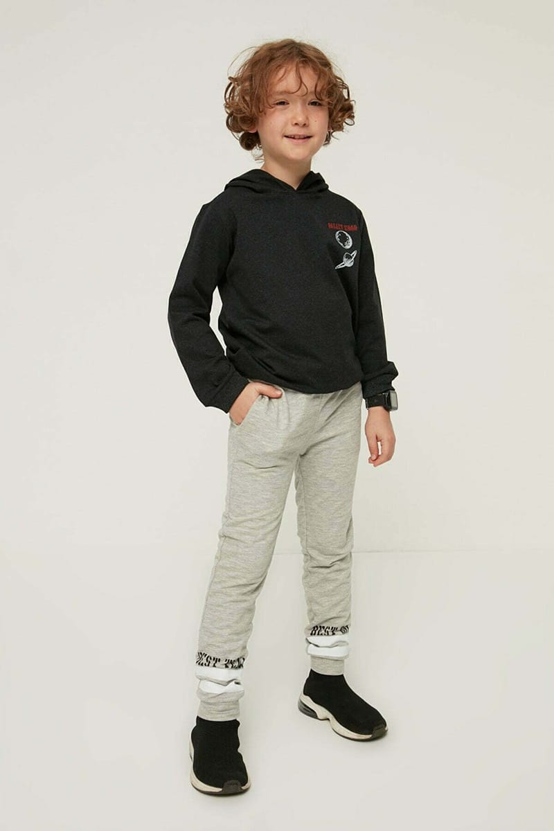Kids Slogan Cuffed Sweatpants - Trousers & Sweatpants 95
