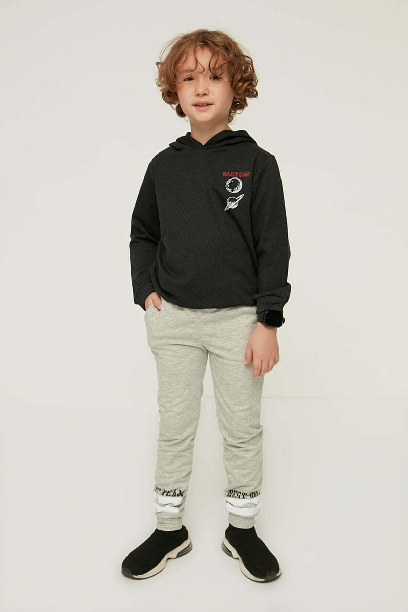 Kids Slogan Cuffed Sweatpants - Trousers & Sweatpants 97