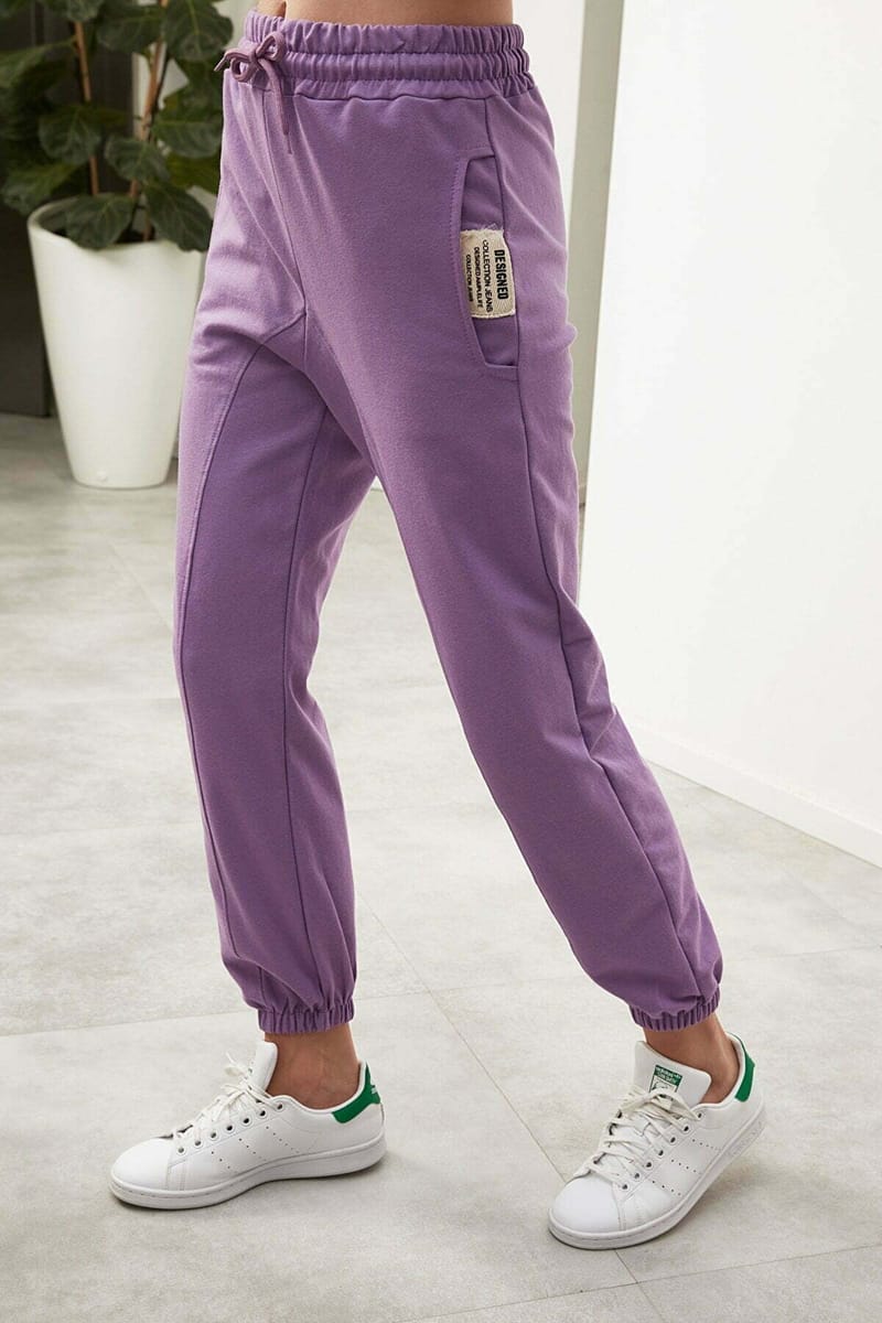 Purple High Waist Women's Sweatpants - Sweatpants 14