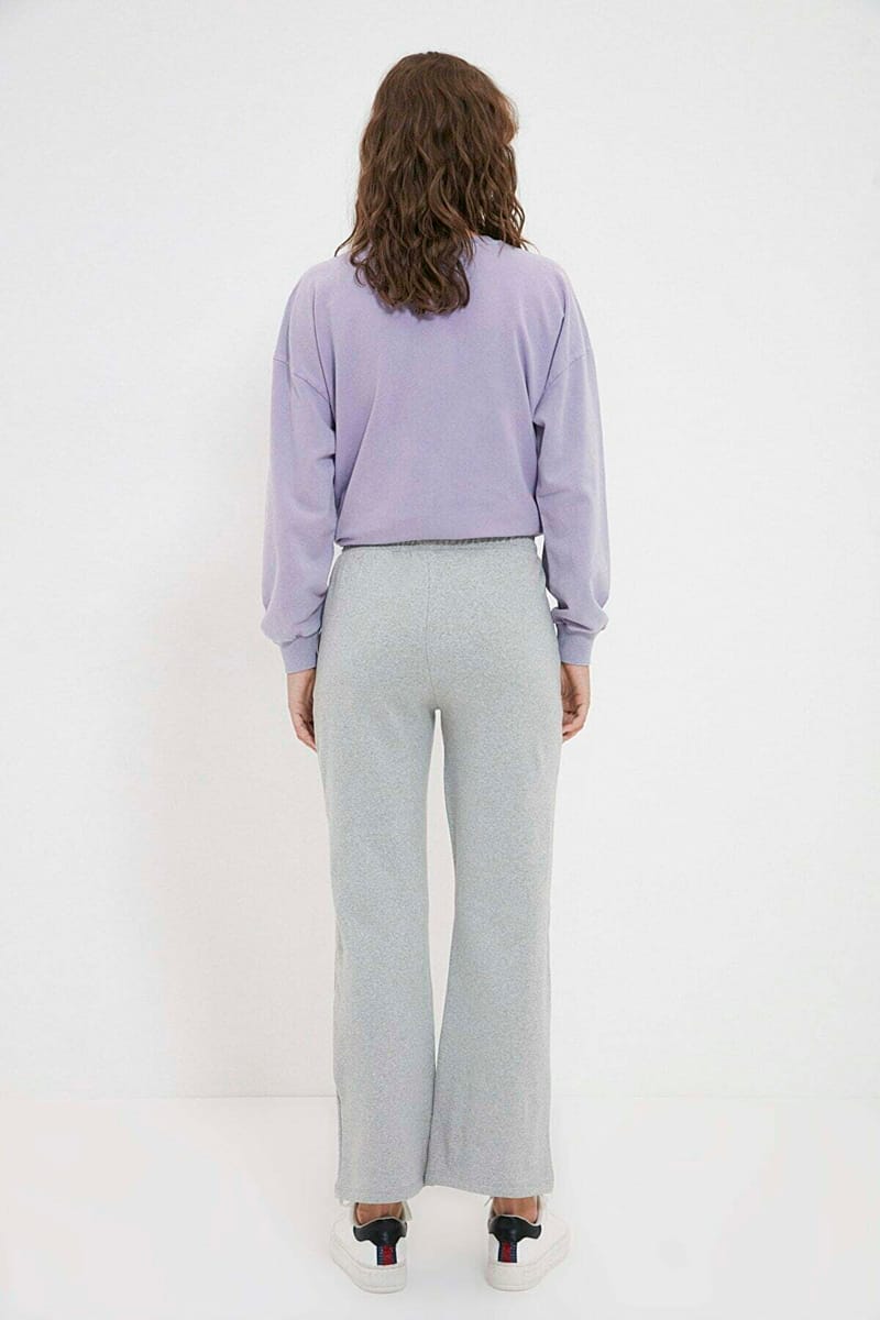 Pocket Wide Leg Knitted Sweatpant - Sweatpants 24