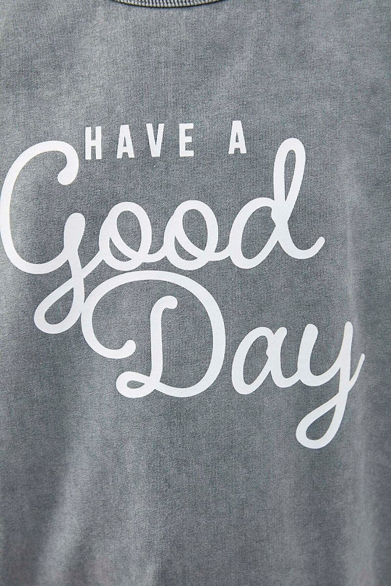 Grey Front Print Crew Neck Grey Graphic Women's Sweatshirt - Sweatshirts 17