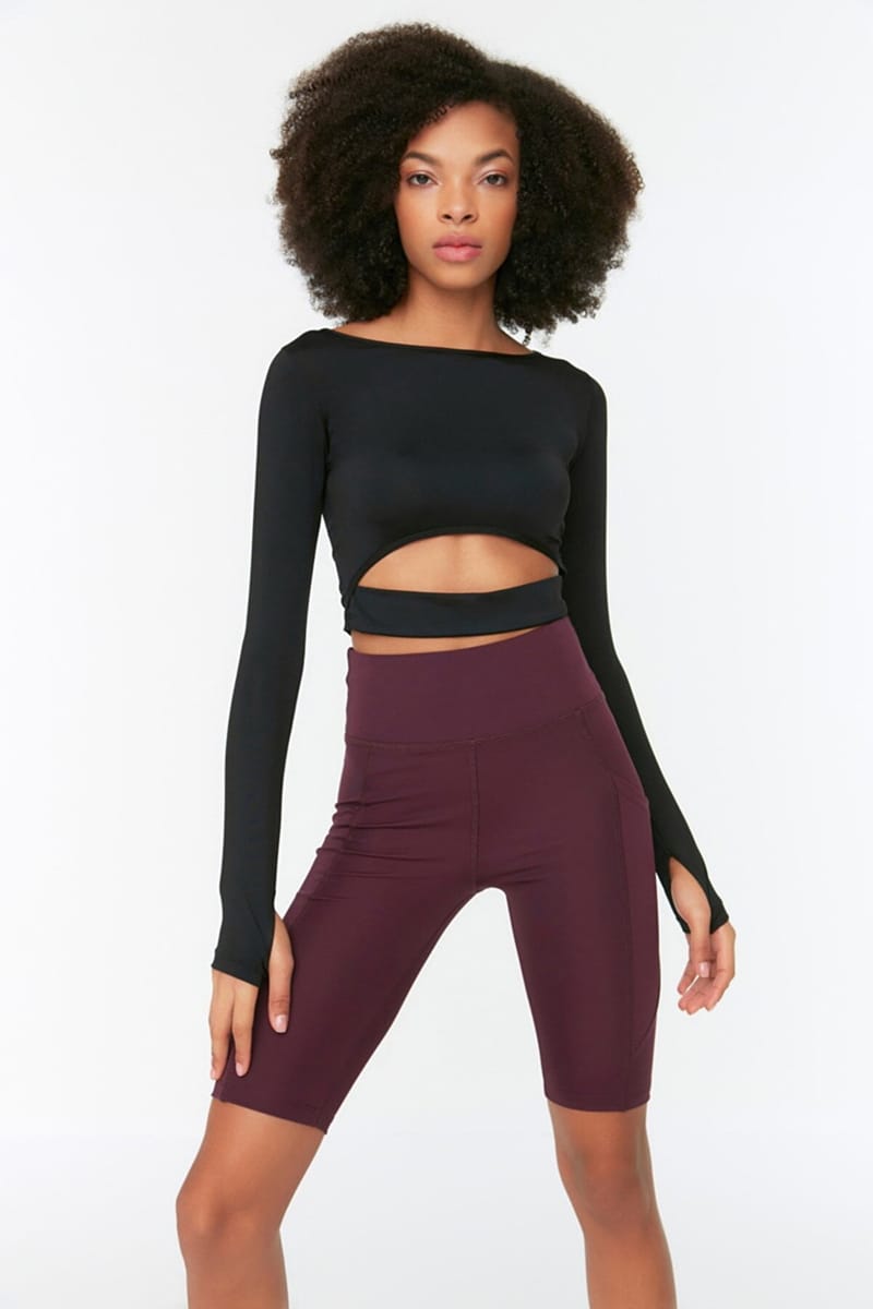 Slimming High Waist Crop Sport Biker Leggings Slimming High Waist Crop Sport Biker Leggings - Tights & Leggings 21