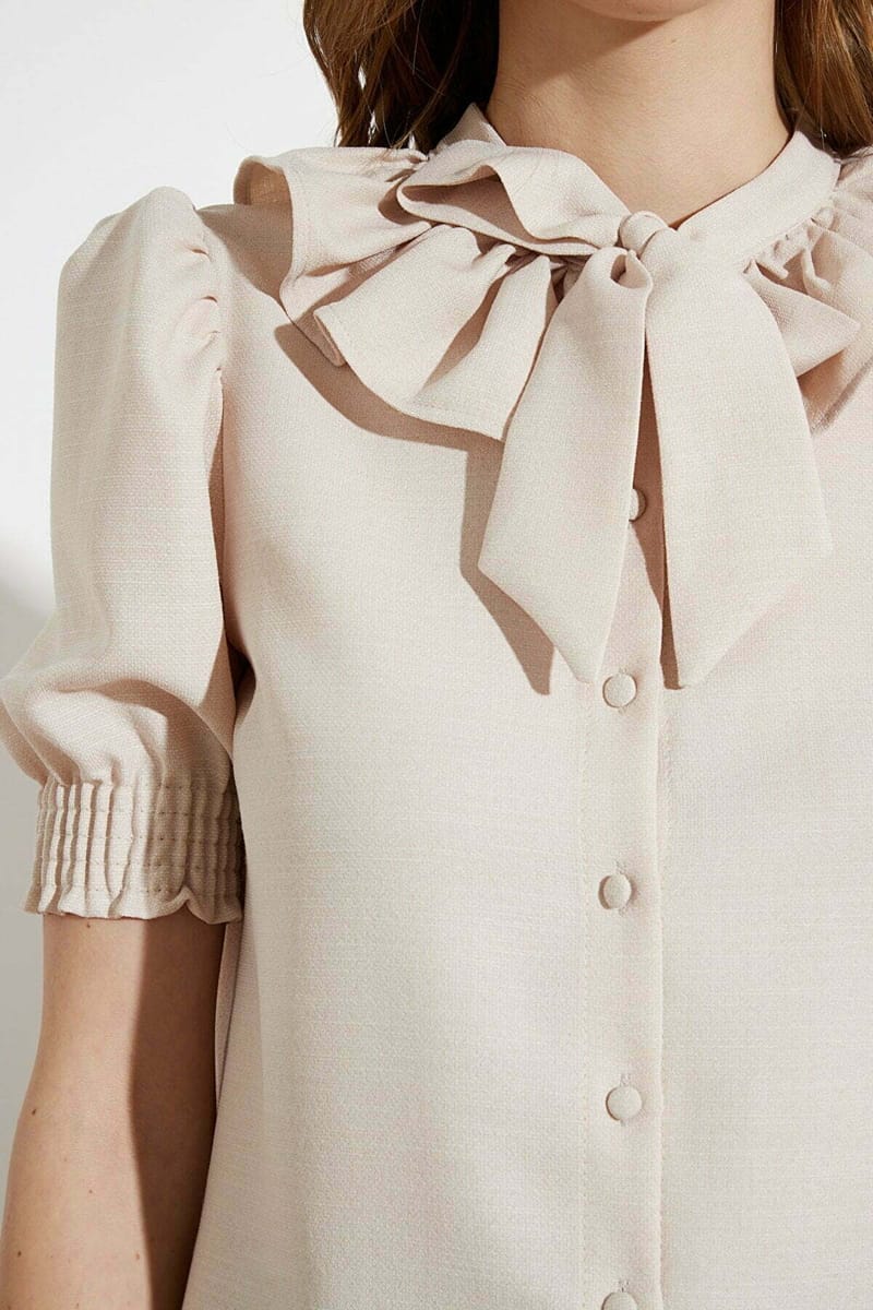 Button Down Short Sleeve Women's Shirt - Shirts & Blouses 27