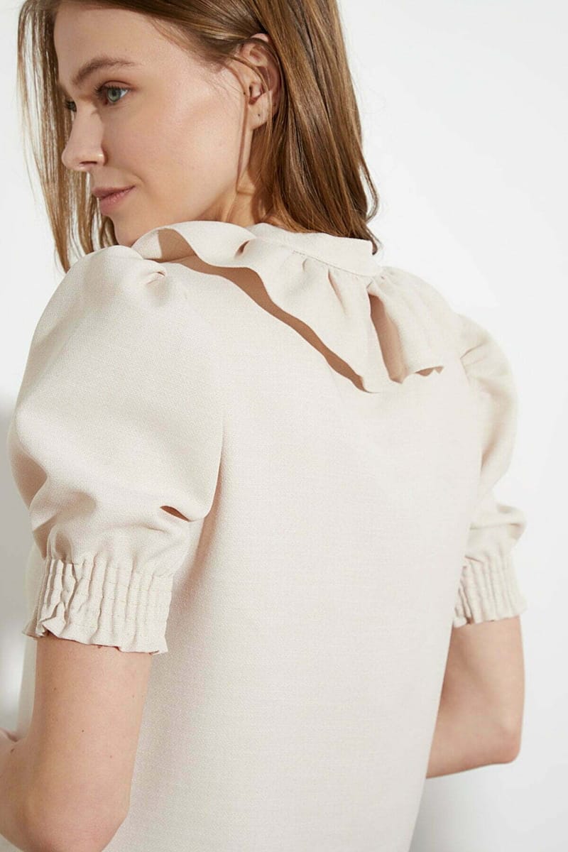 Button Down Short Sleeve Women's Shirt - Shirts & Blouses 28