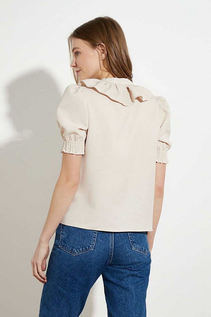 Button Down Short Sleeve Women's Shirt - Shirts & Blouses 29