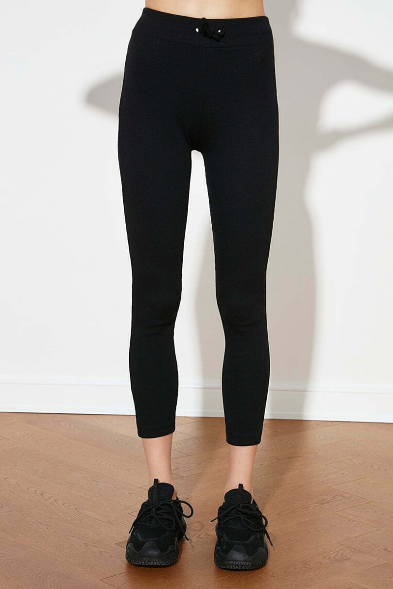 Black Skinny Leg Women's Pants - Tights & Leggings 37