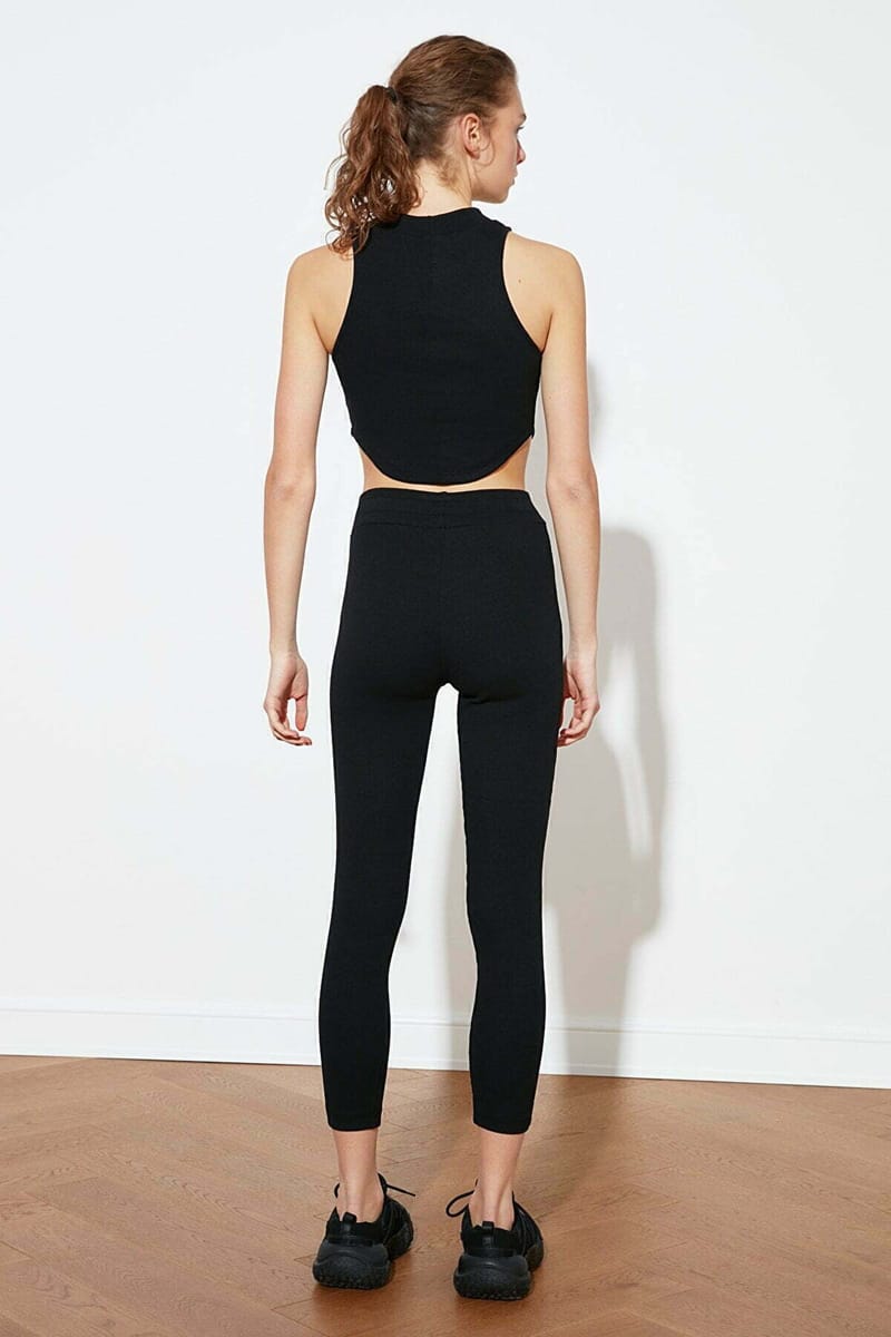 Black Skinny Leg Women's Pants - Tights & Leggings 39