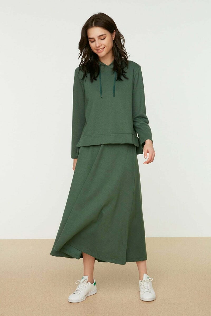 Women's Knitted Top & Skirt Set - Skirts Sets 46