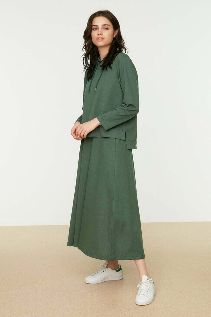 Women's Knitted Top & Skirt Set - Skirts Sets 47